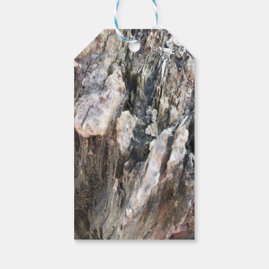 Abstracte boomschors cadeaulabel (Achterkant)