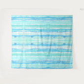 Abstracte boomstammen in pastelaqua en blauw wandkleed (Voorkant (horizontaal))