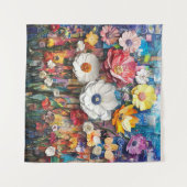 Abstracte boomstammen wandkleed (Voorkant (horizontaal))