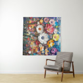 Abstracte boomstammen wandkleed (In Situ (horizontaal))