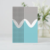 Abstracte boorbewegingen bedankkaart (Staand voorkant)