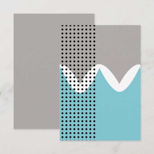 Abstracte boorbewegingen bedankkaart (Voorkant / Achterkant)