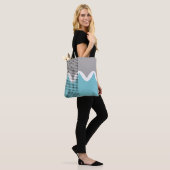 Abstracte boorbewegingen tote bag (Op model)