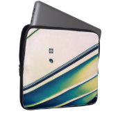 Abstracte boot in blauwe elektronische tas (Voorkant Rechts)