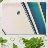 Abstracte boot in blauwe keukendoeken theedoek (Gevouwen)