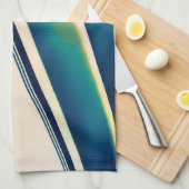 Abstracte boot in blauwe keukendoeken theedoek (Quarter Fold)