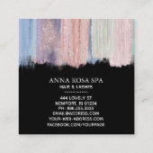 *~* Abstracte borstel Splash Stripe Gold Glitter Vierkante Visitekaartje (Achterkant)