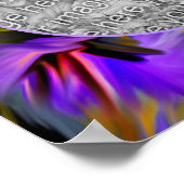 Abstracte borstel wervelt Lijst Creëer Uw eigen fo Poster (Hoek)