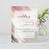 Abstracte borstelslag Blush Gouden houtskool Kaart (Staand voorkant)