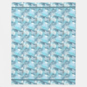 abstracte borstelslagen blauwgroen patroon. fleece deken (Voorkant)