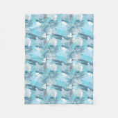abstracte borstelslagen blauwgroen patroon. fleece deken (Voorkant)