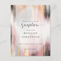 Abstracte borstelstreken Blush Gouden Houtskool