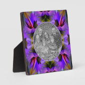 Abstracte borstelwervelingen Voeg uw foto toe Fotoplaat (Voorkant)