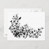 abstracte borstgrens briefkaart (Voorkant / Achterkant)