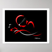 Abstracte borstslag 12 Poster (Voorkant)