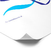 Abstracte borstslag 1 poster (Hoek)