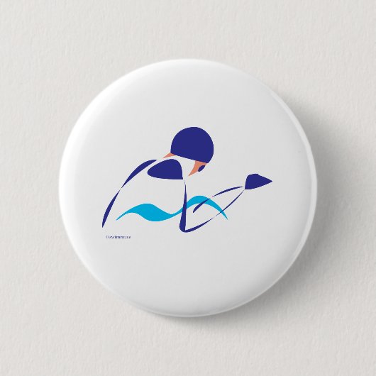 Abstracte borstslag 1 ronde button 5,7 cm (Voorkant)