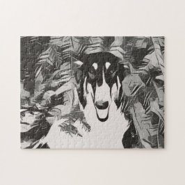 Abstracte Borzoi In De Pijnboom Legpuzzel
