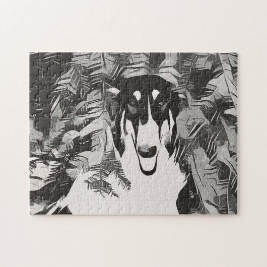 Abstracte Borzoi In De Pijnboom Legpuzzel (Horizontaal)