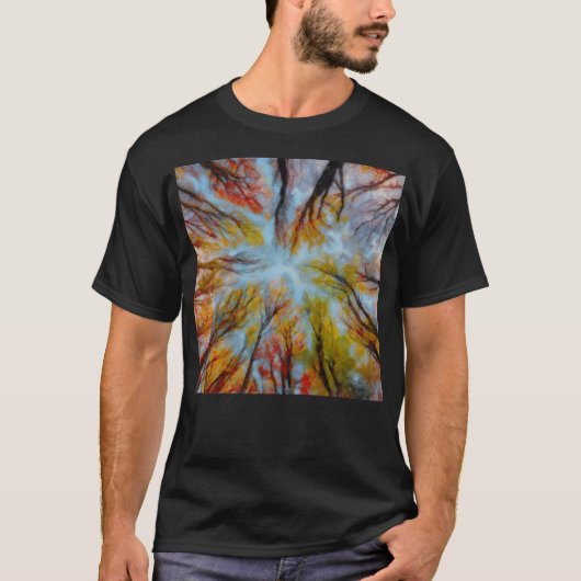 Abstracte bosbloei t-shirt (Voorkant)