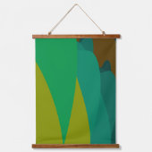 Abstracte bosbomen hangend wandkleed (Voorkant)