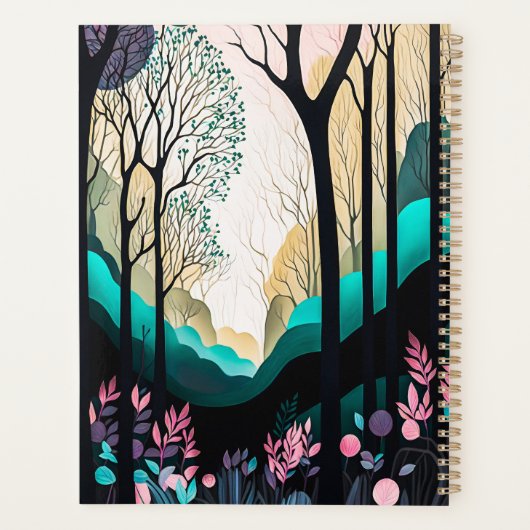 Abstracte bosplanner planner (Achterkant)