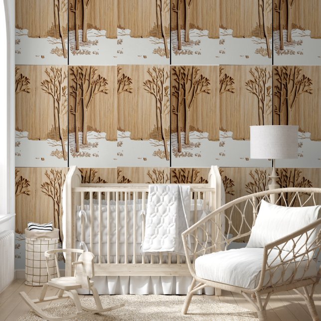 abstracte bossen en boomkunst behang (Kinderen)