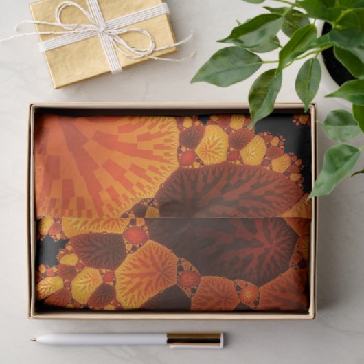 Abstracte bossen in het najaar ontkoppelen tissuepapier (Geschenk)