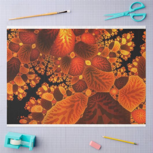 Abstracte bossen in het najaar ontkoppelen tissuepapier (Craft)