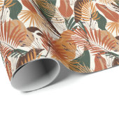 Abstracte Botanicals: White Canvas Wonders Cadeaupapier (Rol Hoek)