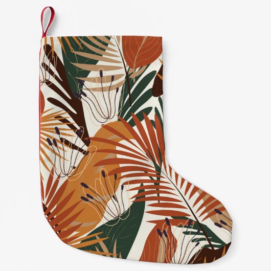 Abstracte Botanicals: White Canvas Wonders Kleine Kerstsok (Voorkant)
