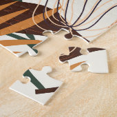 Abstracte Botanicals: White Canvas Wonders Legpuzzel (Zijkant)