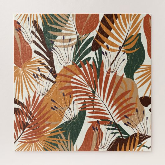Abstracte Botanicals: White Canvas Wonders Legpuzzel (Verticaal)