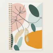 Abstracte Botanische Aarde Tonen Planner (Voorkant)
