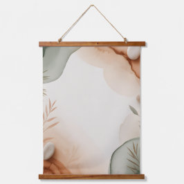 Abstracte botanische afbeeldingen hangend wandkleed