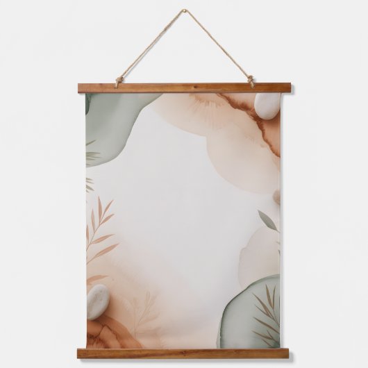 Abstracte botanische afbeeldingen hangend wandkleed (Voorkant)