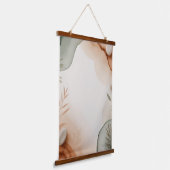 Abstracte botanische afbeeldingen hangend wandkleed (Gebogen)
