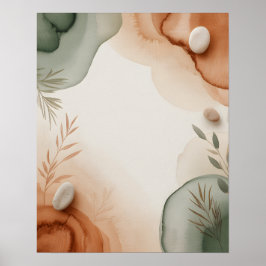 Abstracte botanische afbeeldingen poster