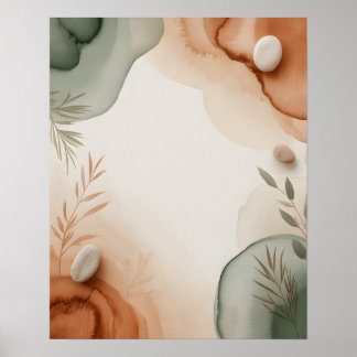 Abstracte botanische afbeeldingen poster