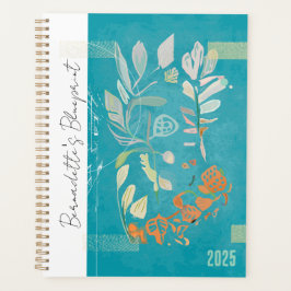 Abstracte botanische art deco geïnspireerd moderne planner