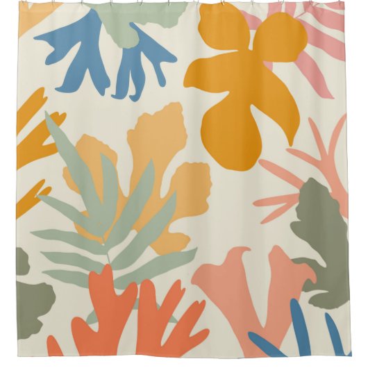 Abstracte botanische bladeren #1 #wall #art douchegordijn (Voorkant)