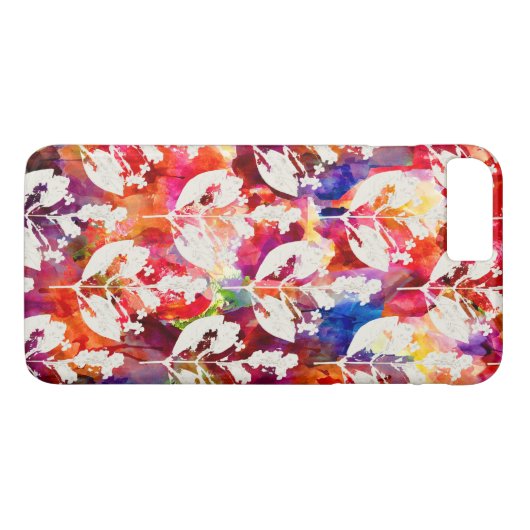 Abstracte botanische bladeren Case-Mate iPhone case (Achterkant (Horizontaal))