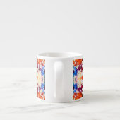 Abstracte botanische bladeren espresso kop (Achterkant)