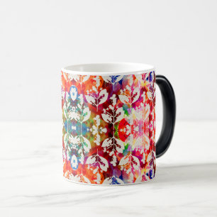 Abstracte botanische bladeren magische mok