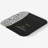 Abstracte Botanische bladeren Rand Papieren Bordje (Gebogen)