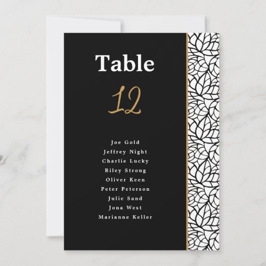 Abstracte Botanische bladeren Rand Zitkaarten (Achterkant)