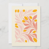 Abstracte botanische bloemen monogram & naam notitiekaartje (Achterkant)