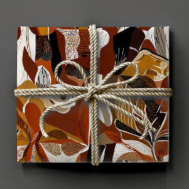 Abstracte Botanische Folk Cadeaus voor Natuur lief Cadeaupapier