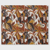 Abstracte Botanische Folk Cadeaus voor Natuur lief Cadeaupapier (Vlak)