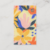 Abstracte Botanische Fun Wedding QR Code RSVP Card Visitekaartje (Achterkant)